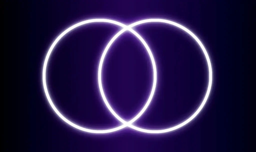 La Geometría Sagrada: Un Viaje Místico y Científico al Corazón del Universo ✨🌀 13 Vesica Piscis, dos círculos entrelazados formando un símbolo clave de la geometría sagrada.