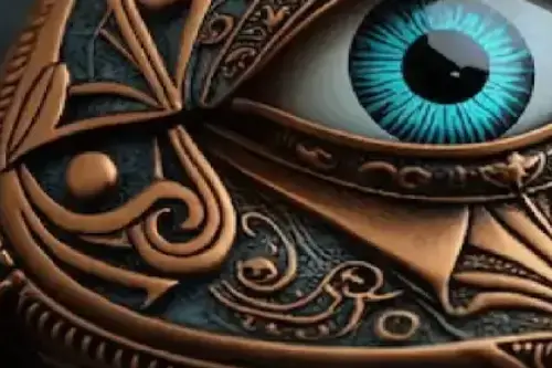 Los amuletos, protectores mágicos. Objeto de bronce con un ojo en relieve, símbolo de protección mágica a lo largo de la historia.